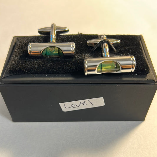 Cufflinks- carpenter’s level