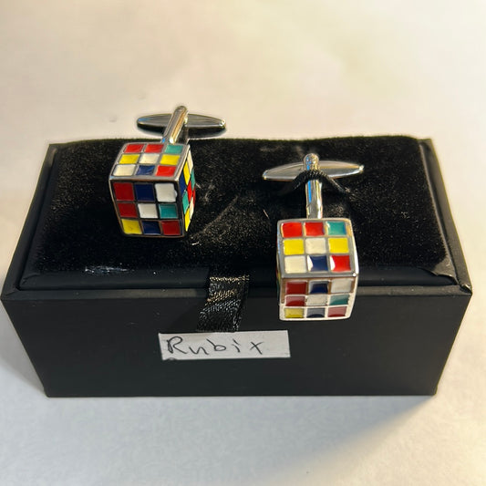 Cufflinks- Rubix Cube