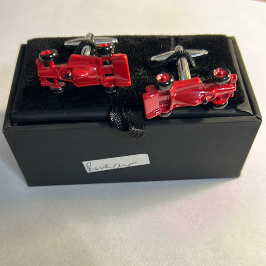Cufflinks- Red race car