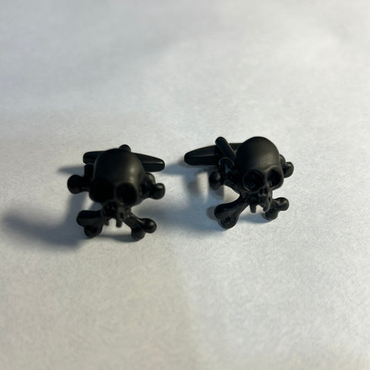 Cufflinks- black skull n bones