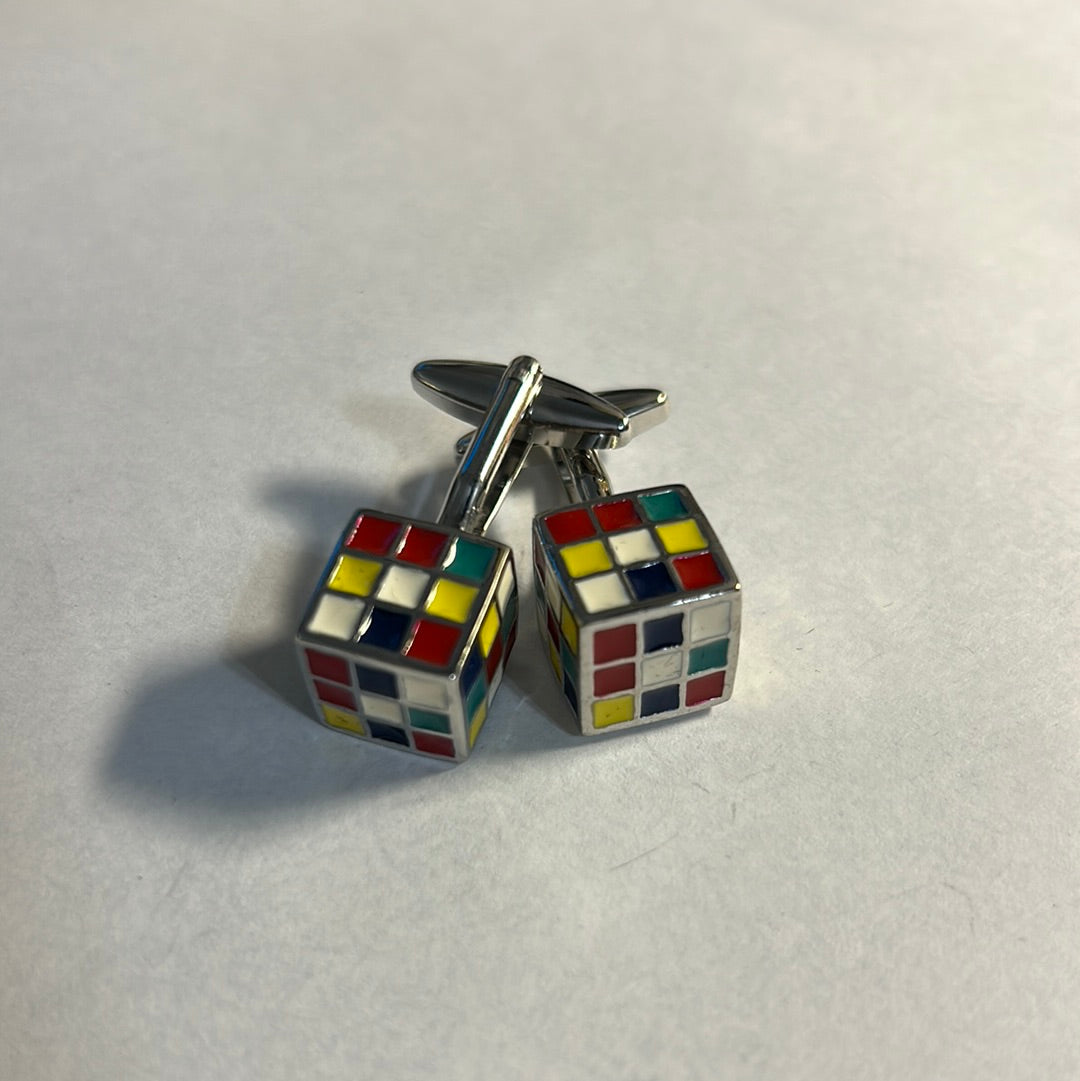 Cufflinks- Rubix Cube